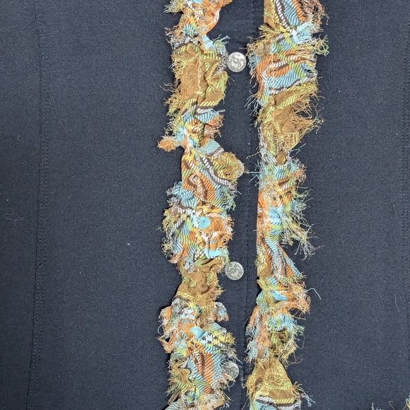 Save The Queen Black Blazer/Jacket w/Multicolored Textures & Graphics - Picture 3 of 16